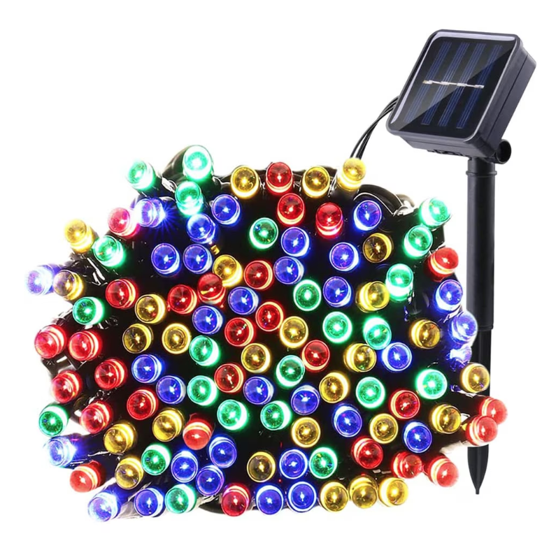 Instalatie solara decorativa lungime 30 metri cu 300 LED MULTICOLOR